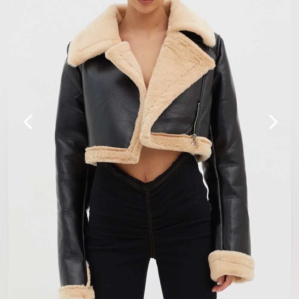 Size Small, Cropped Aviator Jacket. - image 1